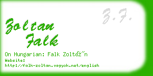 zoltan falk business card